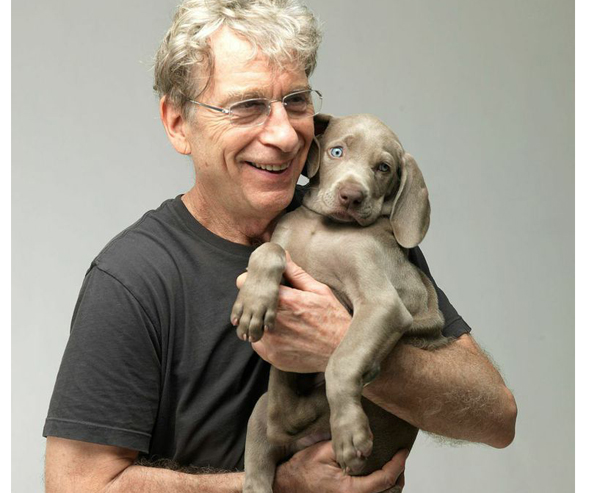 William Wegman and Topper. Photo courtesy Penguin