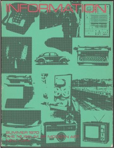 Exhibition catalogue cover of Information, edited by Kynaston L. McShine. 1970