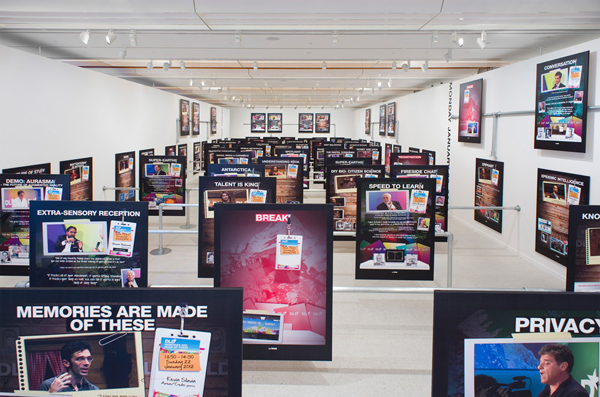 Simon Denny. All You Need is Data – The DLD 2012 Conference Redux. 2014. Walters Prize, Auckland Art Gallery Toi o Tāmaki. Photo: Jennifer French. Courtesy of the Auckland Art Gallery Toi o Tāmaki