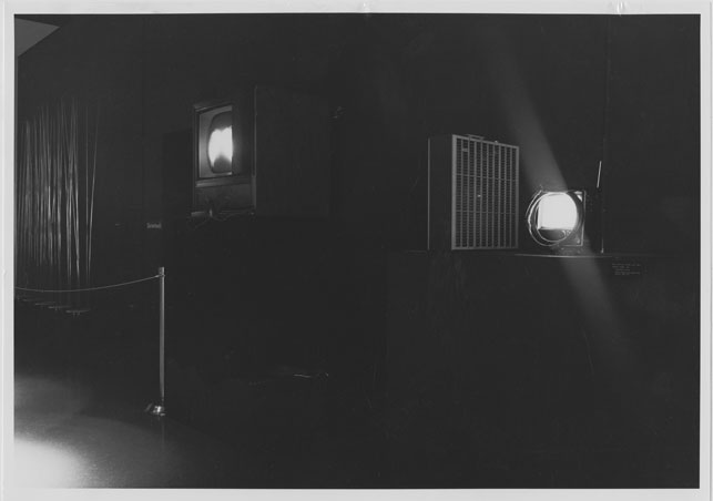 View of Nam June Paik’s Lindsey Tapes, part of the exhibition Machine as Seen at the End of the Mechanical Age, November 27, 1968–February 9, 1969. Photo:  James Mathews. Photographic Archive. The Museum of Modern Art Archives, New York