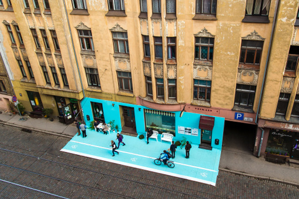 Mock up for Miera iela in Riga, Latvia, by Fine Young Urbanists