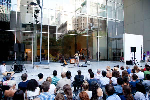 Thao performing at MoMA Nights, July 24, 2014. Photo: Carly Gaebe