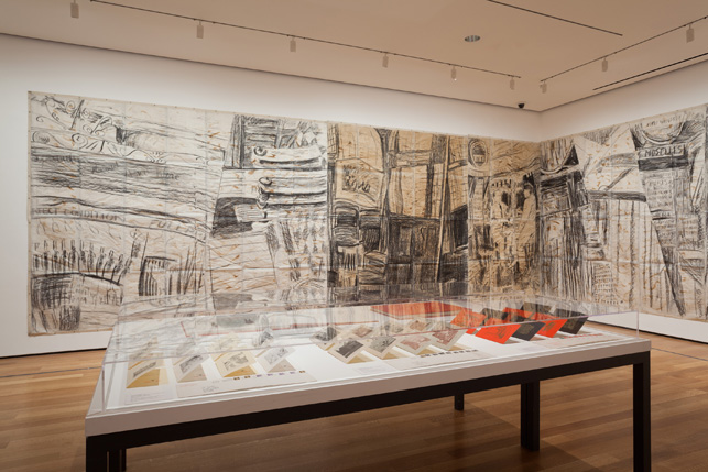 Installation view of Gilbert & George: The Early Years, The Museum of Modern Art, May 9–September 27, 2015. © 2015 The Museum of Modern Art. Photo: Jonathan Muzikar
