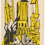 Lyonel Feininger. Bauhaus Ausstellung Weimar Juli–Sept, 1923, Karte 2. 1923. Lithograph, 5 7/8 × 3 15/16" (15 × 10 cm). Committee on Architecture and Design Funds. Photo: John Wronn