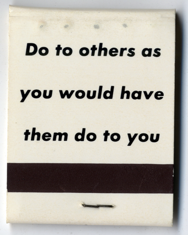Barbara Kruger. Matchbook. 1992. Created for Dissent, Difference, and the Body Politic at the Portland Art Museum