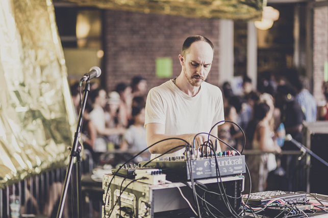 Gavin Russom, MoMA PS1 Warm Up, Saturday, August 1, 2015. Photo: Charles Roussel