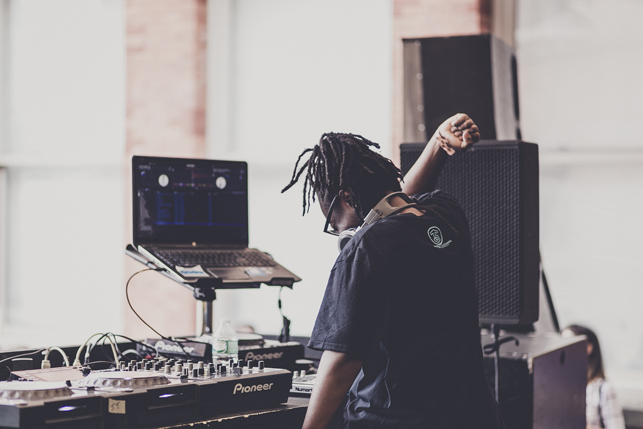 Jlin, MoMA PS1 Warm Up, Saturday, August 8, 2015. Photo: Charles Roussel