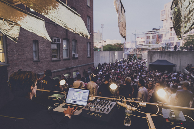 Moritz von Oswald, MoMA PS1 Warm Up, Saturday, August 8, 2015. Photo Charles Roussel