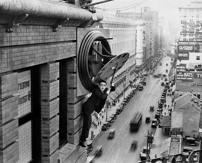 Harold Lloyd in Safety Last. 1923. USA. Directed by Fred Newmeyer, Sam Taylor. Acquired from Pathé