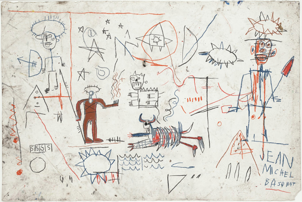 Jean-Michel Basquiat. Untitled. (1981). Oilstick on paper, 40 x 60" (101.6 x 152.4 cm). The Museum of Modern Art, New York. Fractional and promised gift of Sheldon H. Solow. © 2015 Artists Rights Society (ARS), New York/ADAGP, Paris 