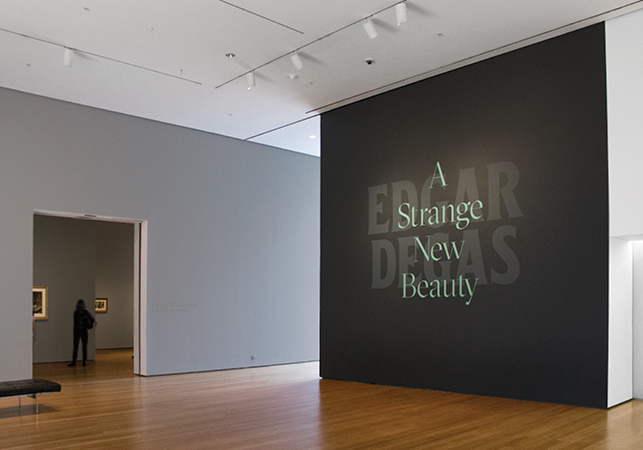 Title wall of Edgar Degas: A Strange New Beauty at The Museum of Modern Art. Photo: Vanessa Lam