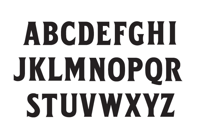 The finished typeface
