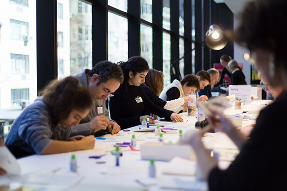 Participants at Erasures: A Poetry Workshop Inspired by Marcel Broodthaers