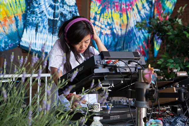 Nancy Whang performs at MoMA PS1’s Warm Up on June 18, 2016. Image courtesy of MoMA PS1. Photo: Derek Schultz
