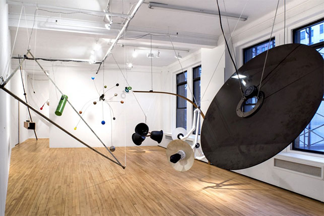David Tudor and Composers Inside Electronics. Rainforest V (Variation 1). 1973–2015. Sound installation of 20 objects, dimensions variable. Installation view, Broadway 1602. Courtesy Broadway 1602, New York