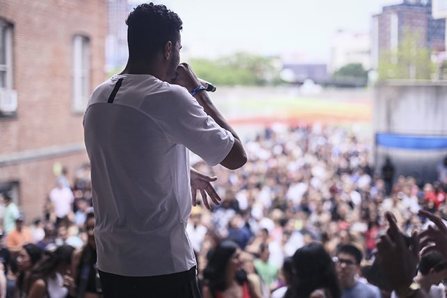 AJ Tracey performing at MoMA PS1’s Warm Up on July 16, 2016. Image courtesy of MoMA PS1. Photo: Charles Roussel