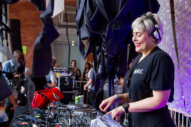 Louisahhh performs at MoMA PS1’s Warm Up on July 9, 2016. Image courtesy of MoMA PS1. Photo: Derek Schultz