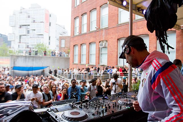Brodinski performs at MoMA PS1’s Warm Up on July 9, 2016. Image courtesy of MoMA PS1. Photo: Derek Schultz