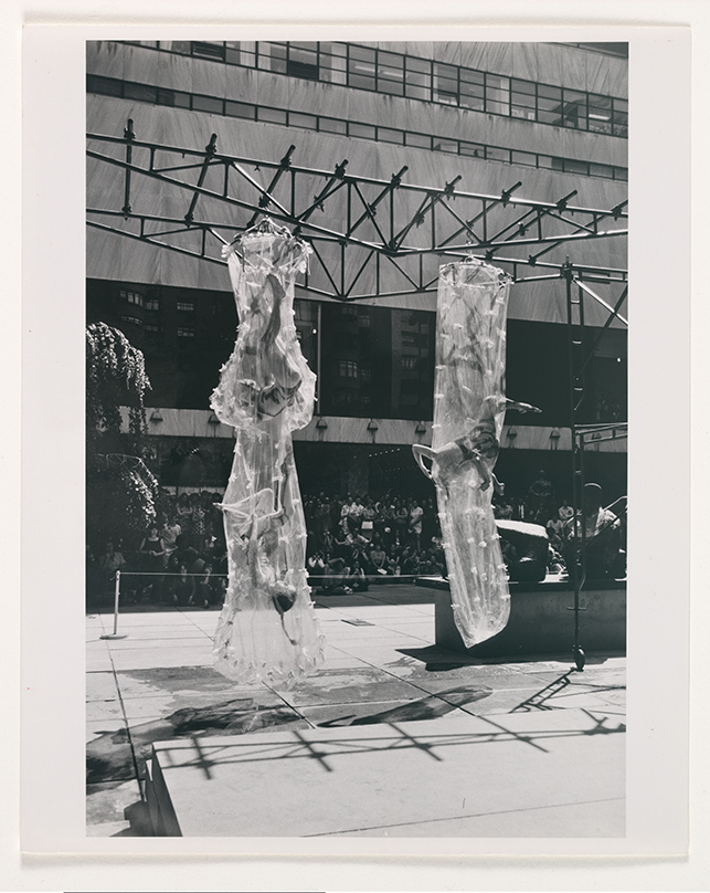 View of the performance, Multigravitational Group. Summergarden Program, June 10, 1971.  Museum-Related Photographs, 75. The Museum of Modern Art Archives, New York