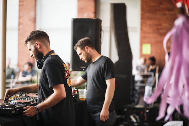 Mumdance and Logos performing at MoMA PS1’s Warm Up on August 13, 2016. Image courtesy of MoMA PS1. Photo: Charles Roussel