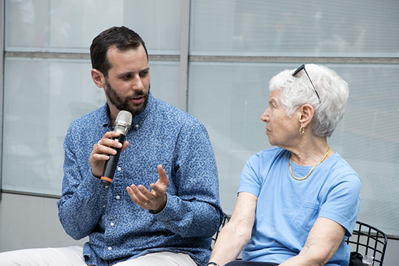 Tal Beery with Agora participant from
